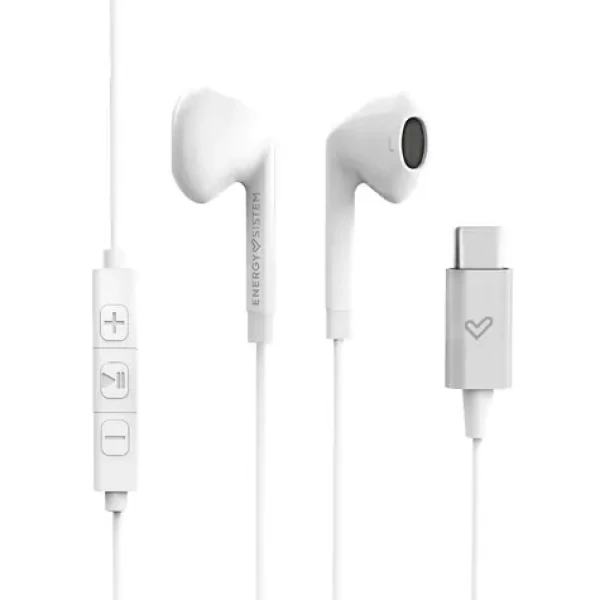 Energy sistem SMART 2 Type C biela / Slúchadlá s mikrofónom / ovládanie hlasitosti / USB-C / 1,2 m (448999)