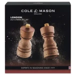 ColeMason London Natural Beech / Sada mlynčekov na soľ a korenie / bukové drevo / 13 cm (H233005)
