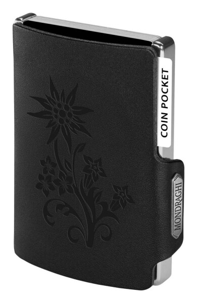 Kožená mini peňaženka Mondraghi Silhouette Edelweiss Black