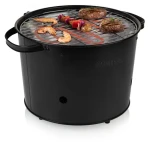 Princess 112240 Hybrid / Prenosný gril / Grilovanie na uhlie aj elektrinu / O 32 cm (01.112240.01.001)
