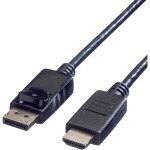 Value DisplayPort prepojovací kábel Konektor DisplayPort, Zástrčka HDMI-A 1.00 m čierna 11.99.5780 tienený Kábel DisplayPort; 11.99.5780