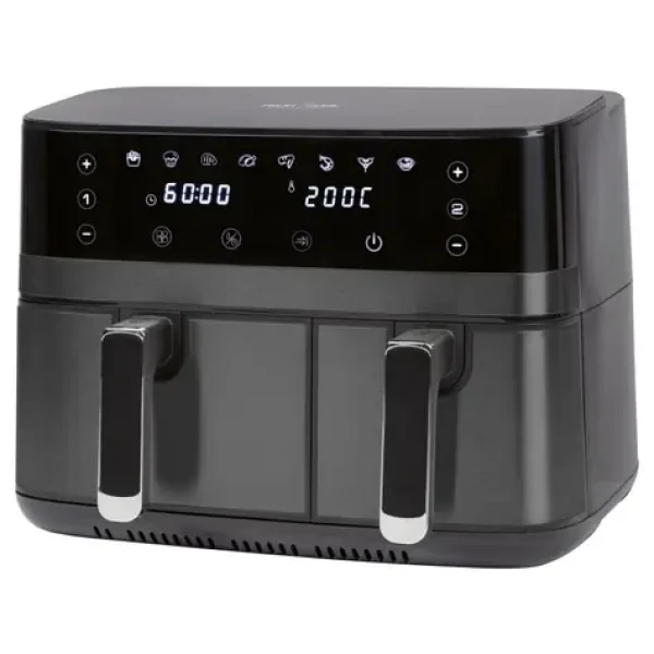 ProfiCook FR 1295 H čierna / dualná teplovzdušná fritéza / 2700W / 9 l / 8 programov (501295)
