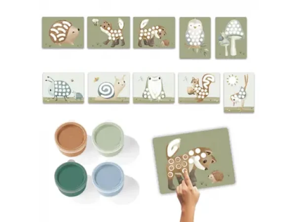 Little Dutch Kreatívna sada maľovanie prstami Forest Friends