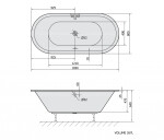 POLYSAN - VIVA O oválna vaňa 185x80x47cm, biela 72179