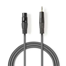 Nedis Vyvážený Audio kábel XLR 3-kolíková (F) - jack 3.5 mm (M) 1.00 m tmavo šedá (COTH15320GY10)