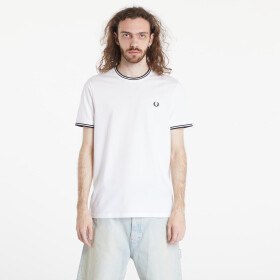 Tričko FRED PERRY Twin Tipped T-Shirt White XL