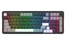 Redragon ARLOKKS QMK K742 čierna / Herná klávesnica / mechanická / RGB / BT / USB / US (K742)