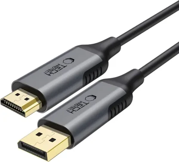 Tech-Protect DisplayPort - HDMI čierna / Kábel / DisplayPort - HDMI / 2 m (5906302321797)