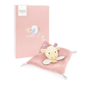 Doudou Plyšový muchláčik ružový Žirafa 19 cm