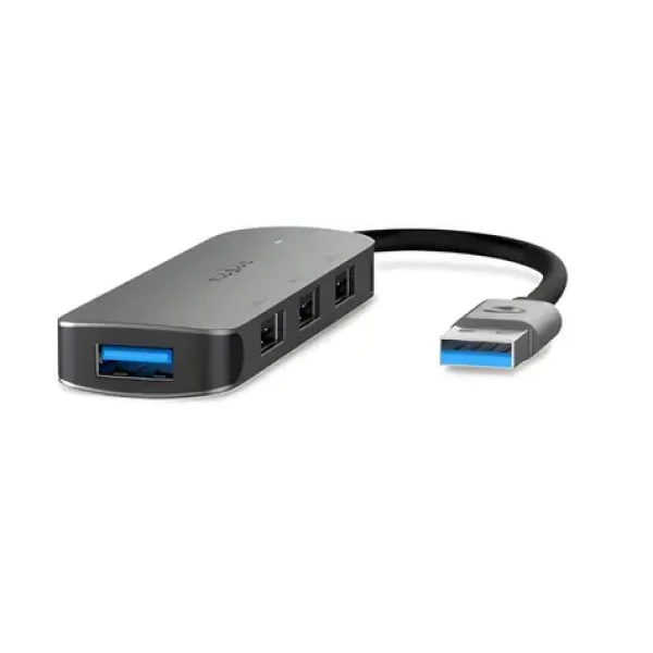 Nedis USB hub 4 porty / USB hub / USB 2.0 / USB 3.2 Gen 1 / napájanie z USB (CCGB61210GY01)