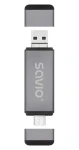 Čítačka pamäťových kariet 3v1 AK-72 / Čítačka pamäťových kariet / SD / USB-C, USB-A 2.0, Micro USB (SAVAK-72)