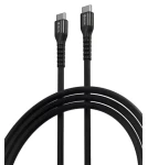 Devia kábel Gracious Woven USB-C - USB-C čierna / Kábel / Opletený / 1,5 m (6938595387036)