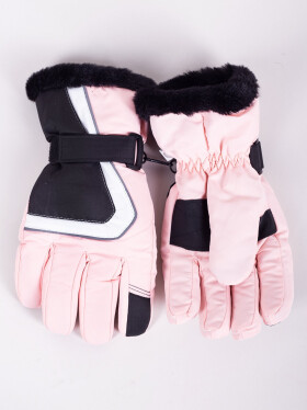 Dámske zimné lyžiarske rukavice Yoclub REN-0259K-A150 Pink 18
