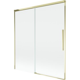MEXEN/S - Rox vaňová zástena 2-krídlová posuvná 150 x 150, transparent, zlatá 8C9-150-001-50-00