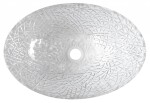 SAPHO - PURUS gravírované sklenené umývadlo na dosku, 50x36cm, číre sklo TY305CL