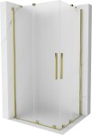 MEXEN/S - Velar Duo sprchovací kút, posuvné dvere 90 x 80, dekor, zlato 871-090-080-32-50