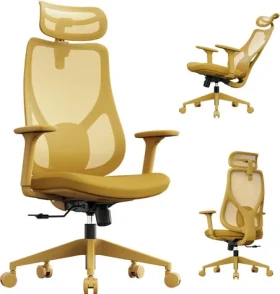 SENSE7 Moyo žltá / Kancelárske ergonomické kreslo / nosnosť 150 kg (5902659848048)