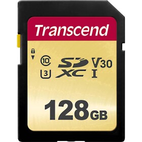 Transcend Premium 500S SDXC karta 128 GB Class 10, UHS-I, UHS-Class 3, v30 Video Speed Class; TS128GSDC500S