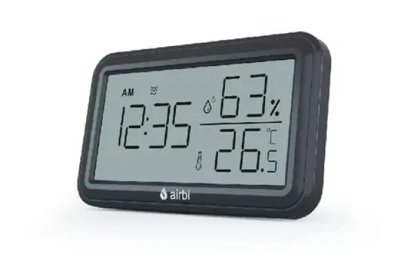 Airbi INDOOR - čierna / Izbový teplomer a vlhkomer (BI1052)