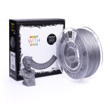 PET-G filament silver shine 1,75 mm Print With Smile 1 kg