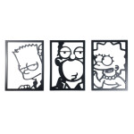 Veselá Stena Drevená nástenná dekorácia Bart Homer Lisa Simpsonovci