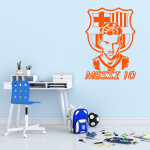 Veselá Stena Samolepka Lionel Messi 10 Farba: modrá, Veľkosť: 60 x 42 cm