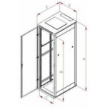 Triton 19 rozvádzač stojanový 42U/600x1000, sklenené dvere (RMA-42-A61-XAX-A1)