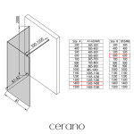 CERANO - Sprchová zástena Walk-in Onyx Corner Cube Ľ/P - 8 mm - hranatá vzpera - čierna matná, bronzové sklo - 140x60x200 CER-688222