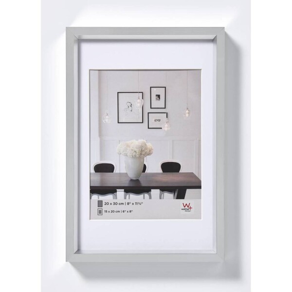 Walther+ design ES040S vymeniteľný fotorámček Formát papiera: 30 x 40 cm strieborná; ES040S