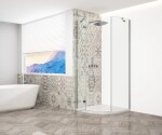 GELCO TRINITY CHROM štvrťkruhový kút 900x900 ľavý, číre sklo, GT6590CL-CH GT6590CL-CH