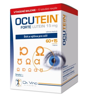 OCUTEIN Forte luteín 15 mg 60 + 15 toboliek ZADARMO