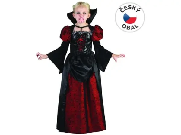 MaDe 09176 - Šaty na karneval - upírka, 130 - 140 cm