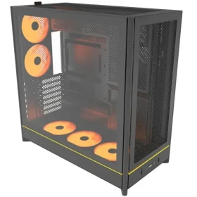 Montech HS01 PRO čierna / ATX / 2x USBA / 1x USB-C / 5x 120mm / bez zdroja / priehľadná bočnica (HS01 PRO (B))