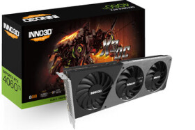 Inno3D GeForce RTX 4060 Ti Twin X3 OC 8GB / 2310 - 2565 MHz / 8GB GDDR6 / 128-bit / 1x HDMI + 3x DP / (8) (N406T3-08D6X-171153L)