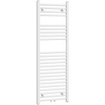 CERANO - Koupelnový radiátor Benito - středové připojení 50mm/boční - 477 W - bílá lesklá - 1200x450 mm CER-759001