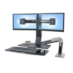 Ergotron WorkFit-A II / držiak pre Dual Monitor a kláv. + myš vr. pracovné dosky / čierna (24-316-026)