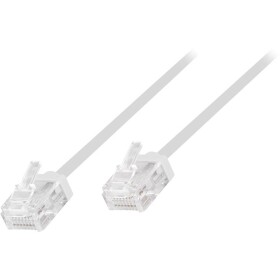 LogiLink CQ3101U RJ45 sieťové káble, prepojovacie káble CAT 6A U/UTP 15.00 m biela extrémne tenký, veľmi flexibilné, samozhášavý, bez halogénov 1 ks; CQ3101U