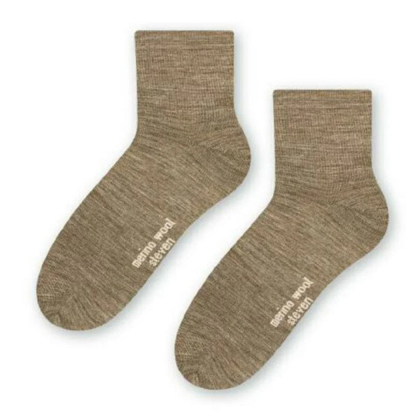 Dámske ponožky MERINO WOOL 130 MELANZ BEIGE 38-40