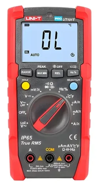 UNI-T UT191T / Profesionálny multimeter / True RMS / IP65 / 600V / 20A (UT191T)