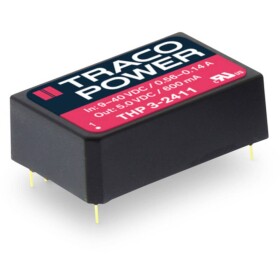 TracoPower THP 3-4822 DC / DC menič napätia, DPS 48 V/DC 12 V/DC, -12 V/DC 125 mA 3 W Počet výstupov: 2 x; THP 3-4822