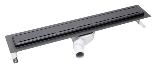 Sprchový žľab SAT 65 cm nerez čierny ZLAB70NRZBL ZLAB70NRZBL