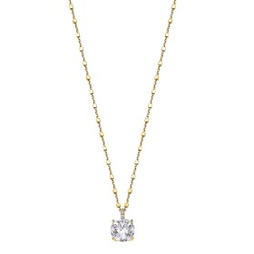 Lotus Silver Elegantný pozlátený náhrdelník zo striebra s čírymi kryštálmi Swarovski LP2005-1 / 5 (retiazka, prívesok)