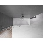 MEXEN/S - Velar Dvojkrídlová posuvná vaňová zástena 80 x 150, transparent, chróm 896-080-000-01-01