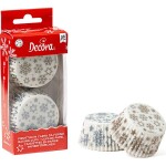Papierové košíčky na muffiny, 36 ks, s motívom vločiek - Decora - Decora
