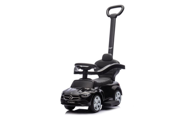 Mamido Detské odrážadlo auto s vodiacou tyčou Mercedes čierne