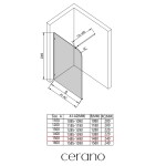 CERANO - Sprchová zástena Walk-in Orbis Round Ľ/P - 8 mm - okrúhla vzpera - chróm, grafitové sklo - 150x200 CER-978749