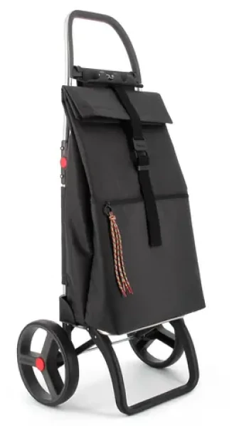 Rolser Big Tweed 2 Logic RSG čierna / Nákupná taška na veľkých kolieskach / 44 l / nosnosť 40 kg