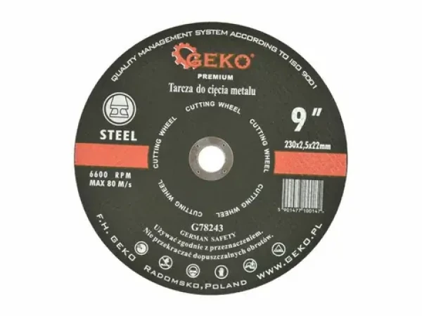 GEKO G78243 / Rezný kotúč na kov / 230 x 2.5 x 22.2 mm (G78243)