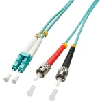 Lindy LC/ST OM3 tyrkysová / Optický duplexní kabel / Multimode / 50/125 µm / 5 m (46383)