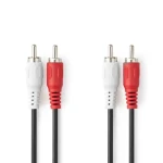 Nedis Stereo Audio kábel 2x RCA (M) - 2x RCA (M) 1.50 m čierna (CAGL24200BK15)